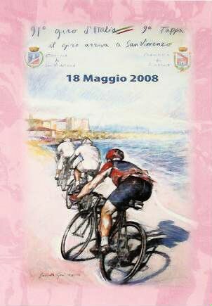 locandina Giro d'Italia 2008 a San Vincenzo