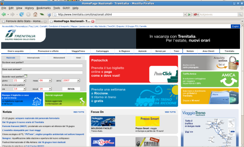 Home Page Trenitalia